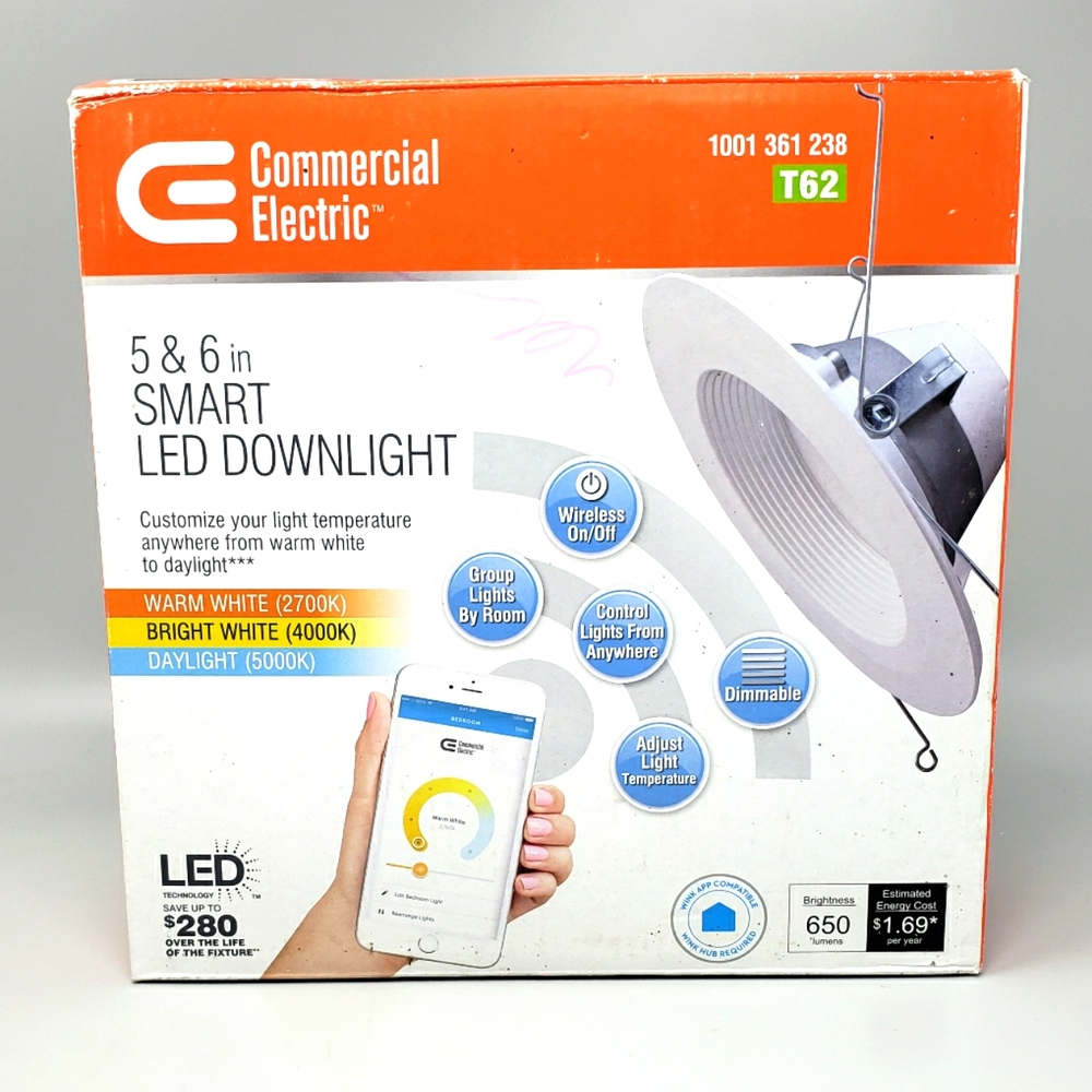 Commercial Electric 5"X6" Wireless LED Downlight